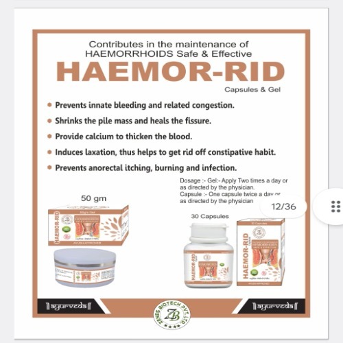 Haemor Rid Capsules - Suggested Dosage Instructions | Store in Dry and Cool Place for Optimal Freshness