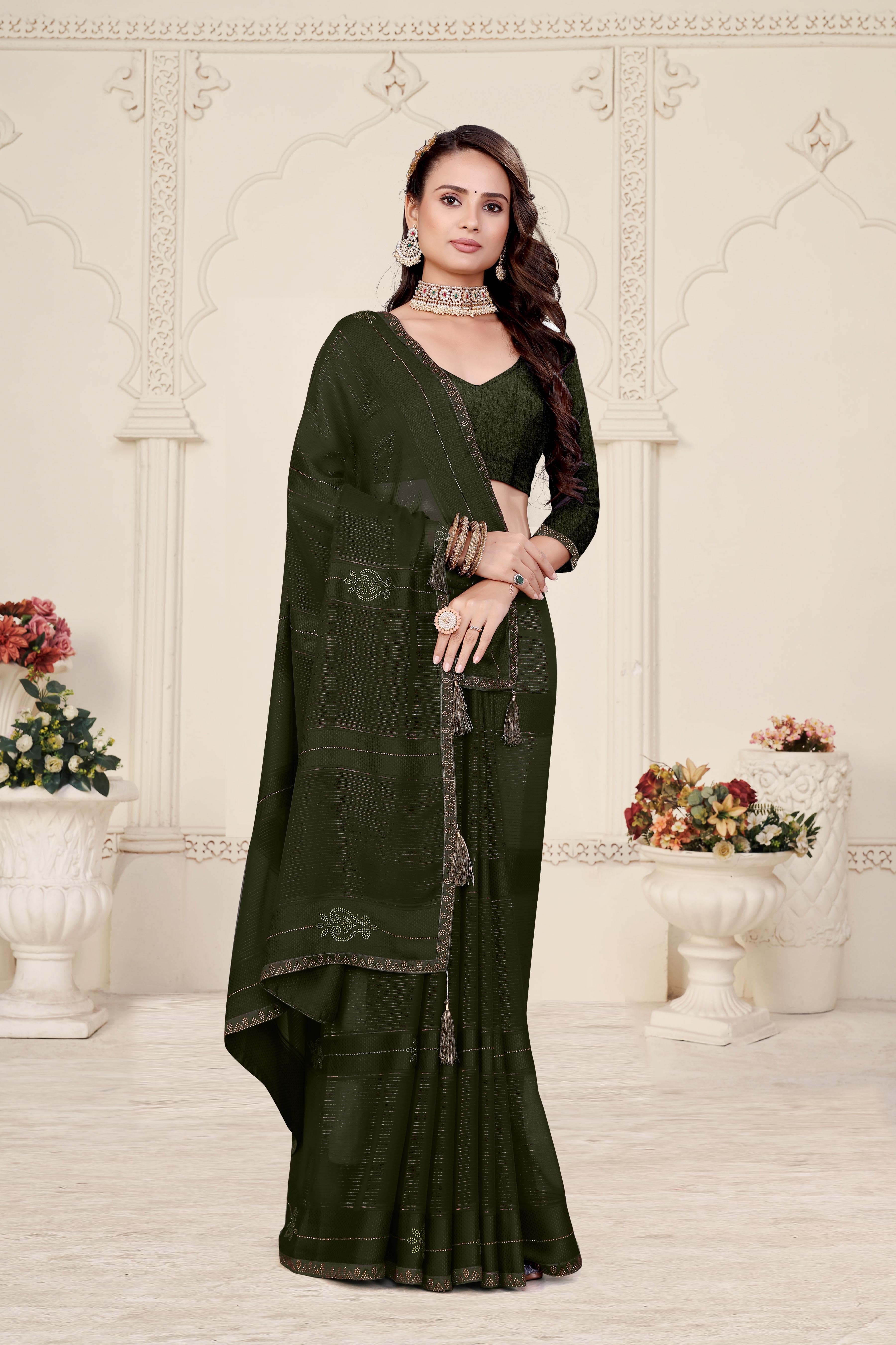 Women  Chiffon Saree