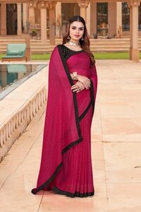 Women's Shimmer Saree - Multicolor Handspun Cotton With Embroidered Pattern, Stone Work Design For Daily Wear