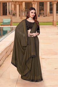 Women Shimmer Saree