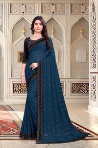 Women Chiffon Saree -4 - Color: Multicolor