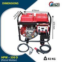 300 Amps - 9.KW Petrol Run Welding Generator  Model HPW-350D Recoil and Self Start