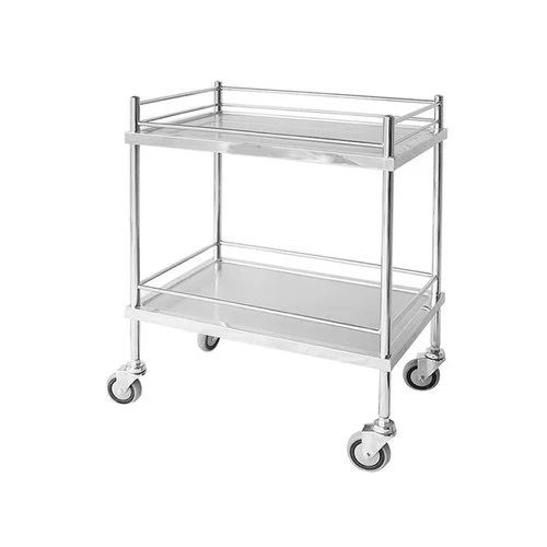 Hospital Dressing Trolley - Steel Construction, Durable and Reliable Design for Hospital Use