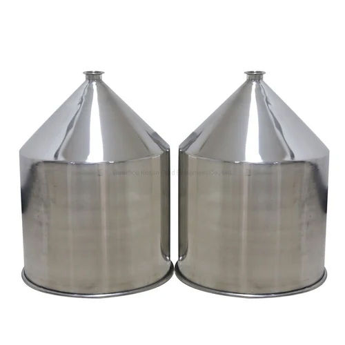 Silver Ss316-Ss304 Conical Product Discharge Hopper