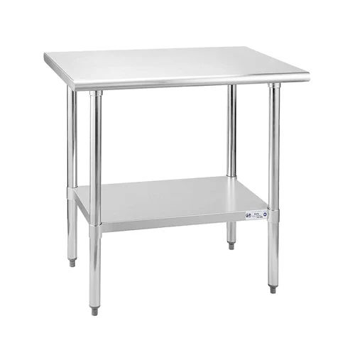 Silver Stainless Steel Rectangular Table