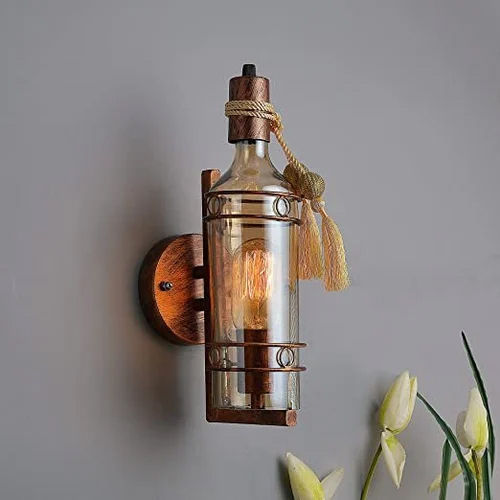 Metal Bottle Wall Light