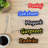 3d Printed Customized Name Keychain - Stainless Steel, Chrome Plated, Various Colors | Unique Indian Regional Style, Durable Plastic Material