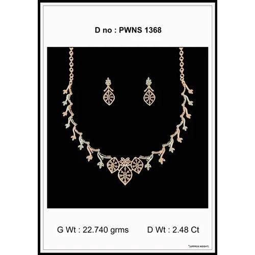 Ladies Diamond Necklace Set