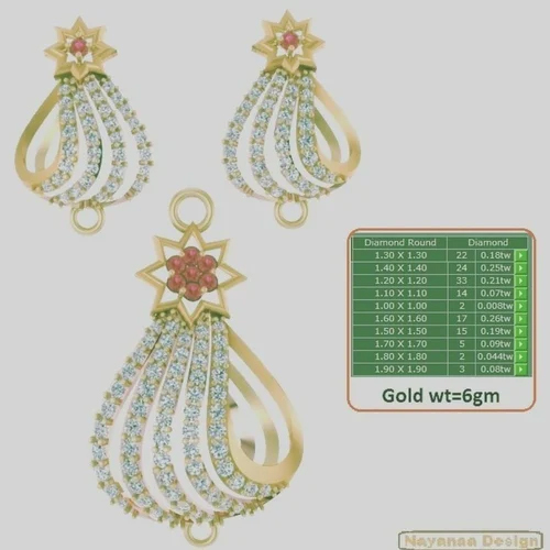 Women Diamond Pendant Set