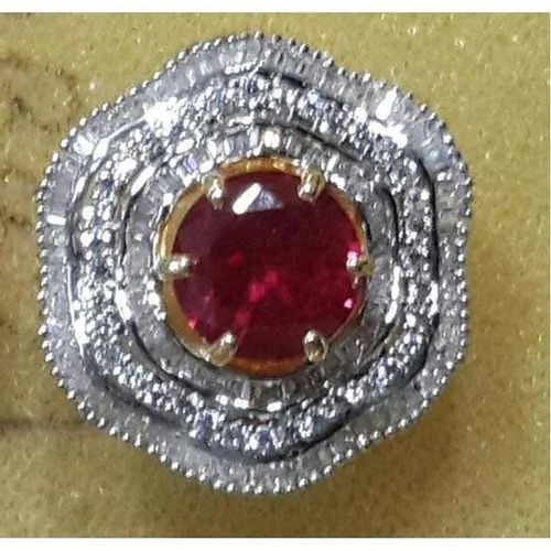 Wpmen Diamond Ruby Ring