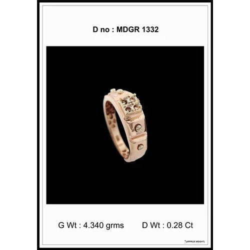 Gold Gents Diamond Ring Diamond Carat Weight: 0.28 Carat