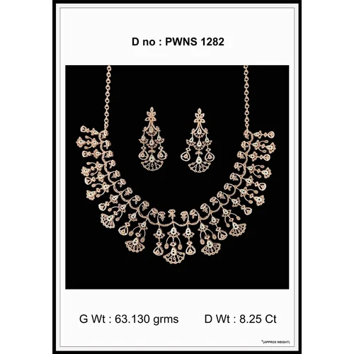 Gold Necklace With Diamond