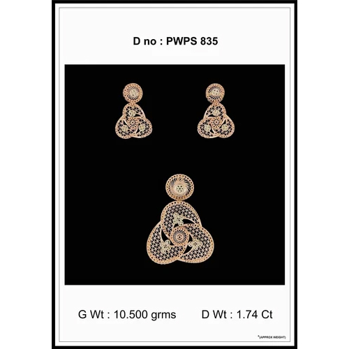 Diamond Studded Gold Pendant
