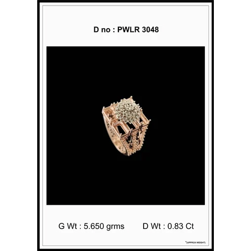 Diamond Studded Gold Ring