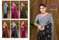 Women Shimmer Saree -1 - Color: Multicolor