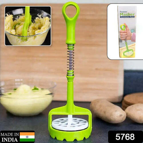 MULTI FUNCTIONAL ONE-HANDED PLASTIC MANUAL MASHED POTATOES MASHER (5768)