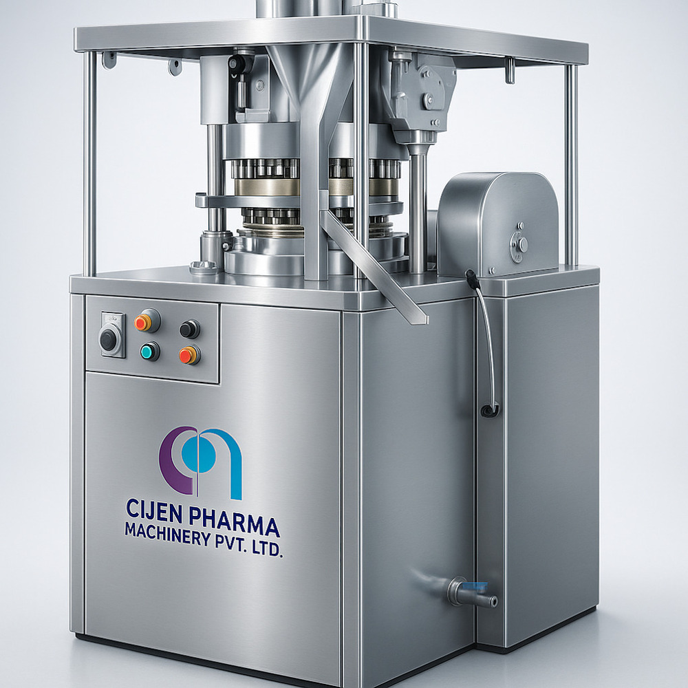 Double Rotary Tablet Press Machine - Stainless Steel, 220-440 Volt Voltage Range | Efficient Silver Tablet Production Up to 7000 Units Per Hour, Easy Operation and Maintenance