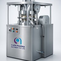 Double Rotary Tablet Press Machine - Stainless Steel, 220-440 Volt Voltage Range | Efficient Silver Tablet Production Up To 7000 Units Per Hour, Easy Operation And Maintenance