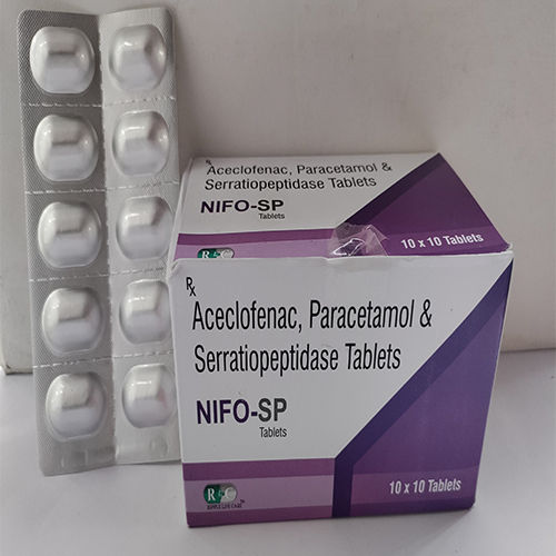 Aceclofenac Paracetamol And Serratioptidase Tablets