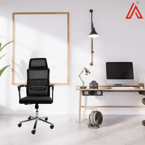 Adhunika Black High Back And Net Back Office Chair