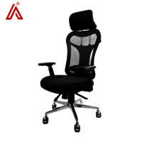 Adhunika Black High Back Office Cushion Seat And Net Back