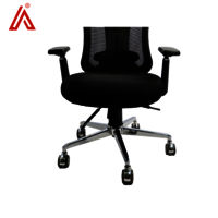 Adhunika Black High Back Office Cushion Seat And Net Back