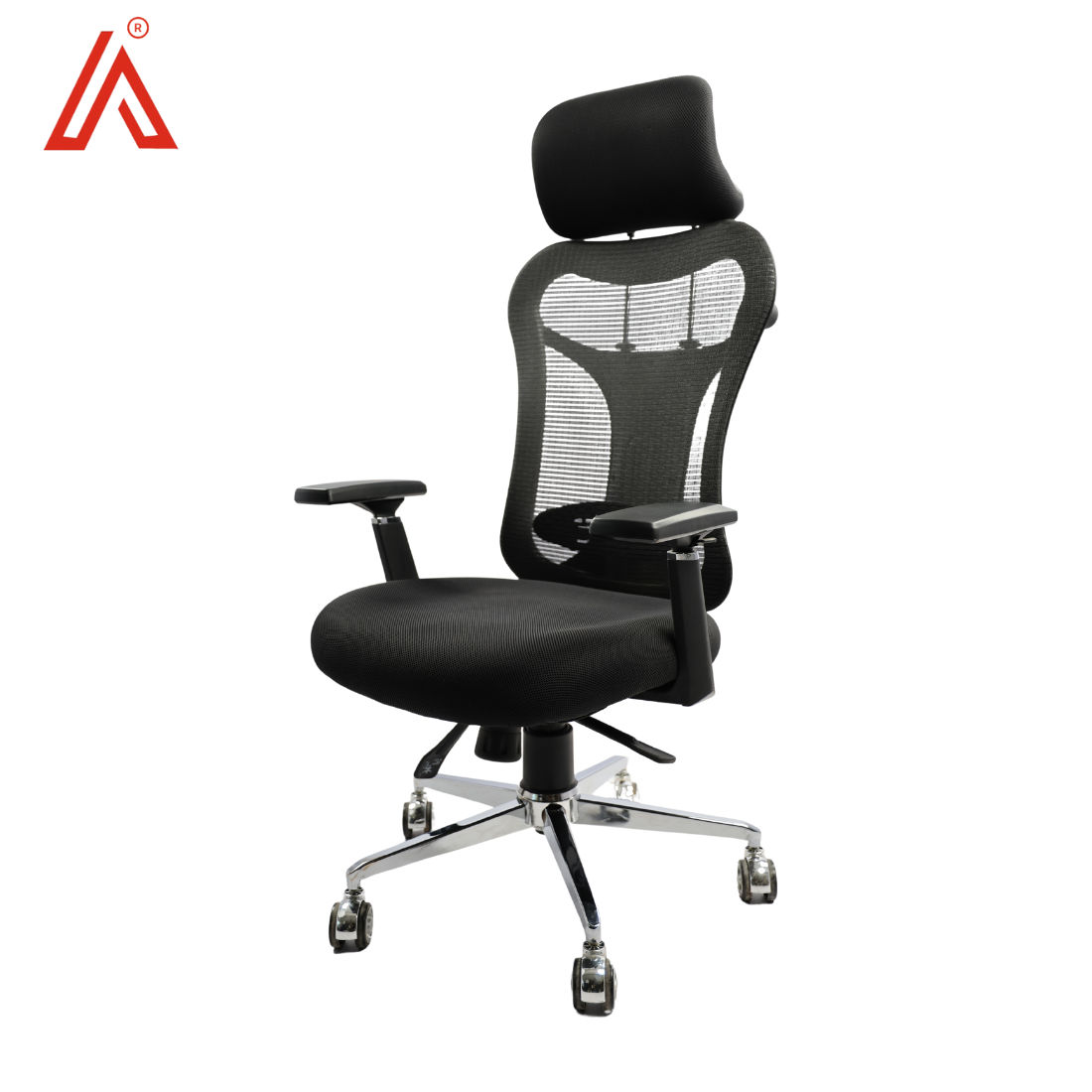 Adhunika Black High Back Office Cushion Seat And Net Back