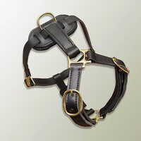 High Quality Black Leather Dog Harness
