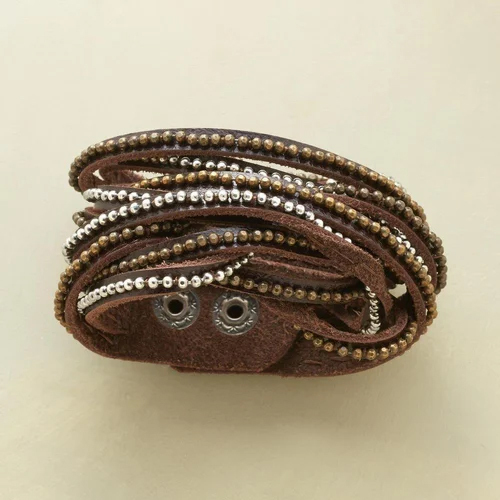 Pure Leather Wrist Band Bracelet