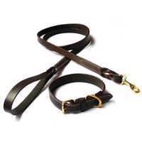 High Quality Black Leather Dog Leashes