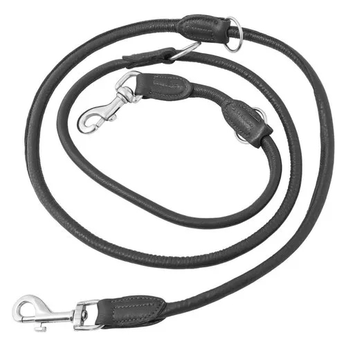 High Quality Black Leather Dog Leash