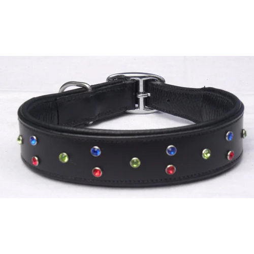 Black Leather Dog Collars