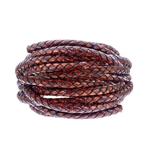 Brown Leather Braided Cord