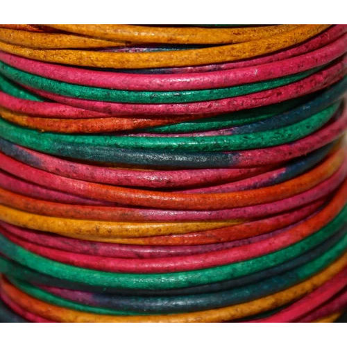 Multicolor 021 Round Leather Cords