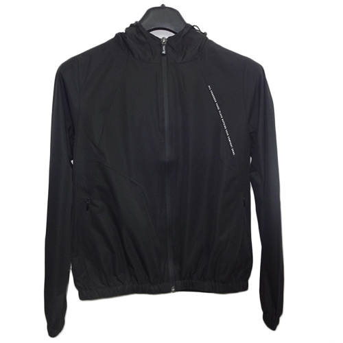 Mens Black Polyester Lightweight Jacket