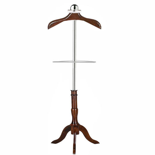 Different Available Brown Finished Wooden Coat Hanger Stand For Home, Showroom & Offices