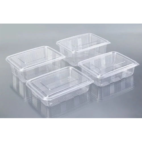 Transparent 600Ml Pet Hinged Box