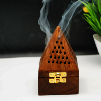 Sheesham Wood Incense Holder - Polished Sheesham Wood, Various Sizes Available, Customizable Color, Antique Imitation Style - Perfect For Home Dã©cor & Ceremonies