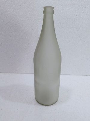 Frosted glass liquor bottle