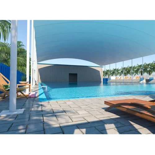 White Swimming Pool Tensile Structure