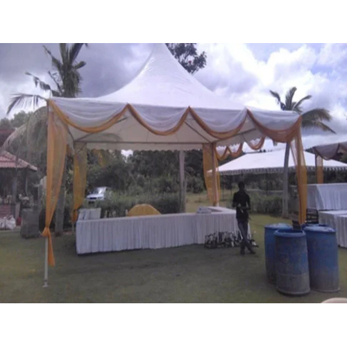 Tensile Gazebo Structure - Polyester Material, Custom Dimensions, Elegant White Color | Versatile Design for Garden & Outdoor Relaxation