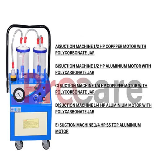 C) SUCTION MACHINE 14 HP COPPPER MOTOR WITH POLYCORBONATE JAR