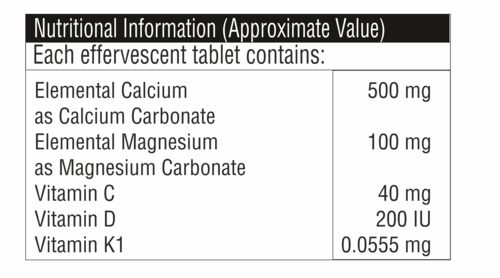 Calcium With Magnesium And Vitamin C Effervescent Tablet