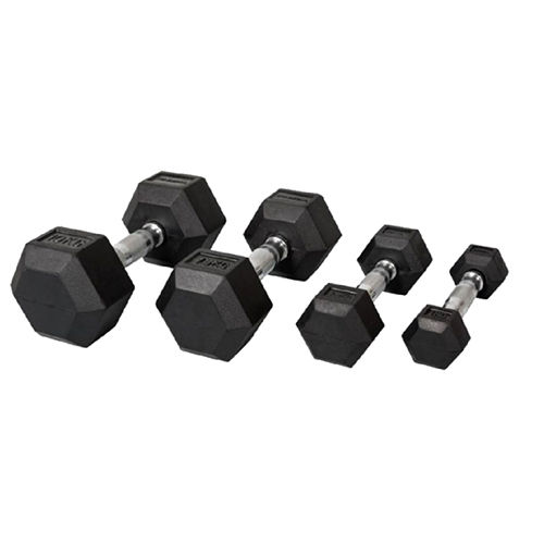 HG-010 Hex Rubber Coated Dumbbells