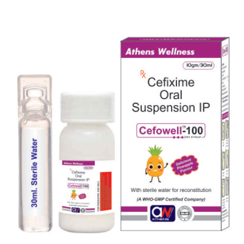 Cefixime Oral Suspension IP - 30ml 10gm Active Ingredient per 30ml Suitable for Children Store in Dry Place Effective Against Bacterial Infections