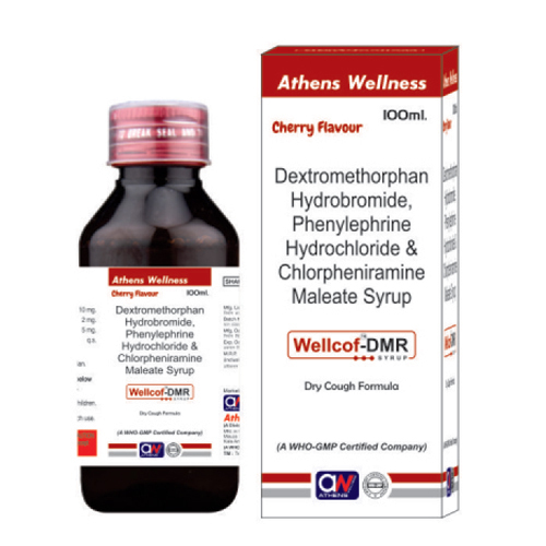 Dextromethorphan Hydrobromide-Phenylephrine Hydrochloride-Chlorpheniramine Maleate Syrup - 100ml Effective Relief for Cough Nasal Congestion and Allergies in Children