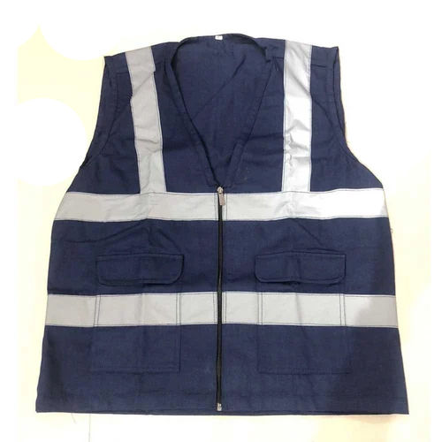 Royal Blue Cotton Reflective Safety Vest