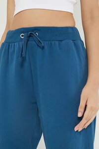 Blue Cotton Joggers for Women