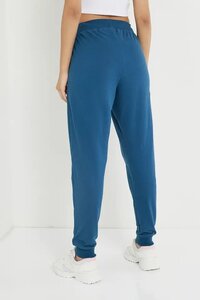 Blue Cotton Joggers for Women