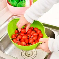 RICE BOWL THICK DRAIN BASKET WITH HANDLE (0154)